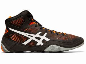 Asics DAN GABLE EVO 2 Men's Wrestling Shoes Black / Orange / Brown | FWP027156