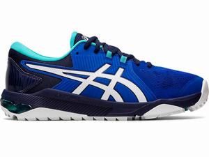 Asics GEL-COURSE GLIDE Men's Golf Shoes White / Blue | MLI485706
