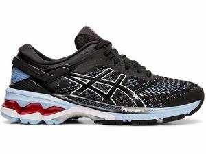 Asics GEL-KAYANO 26 Women's Running Shoes Black / Blue | LSX287501