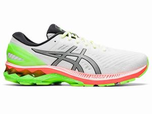 Asics GEL-KAYANO 27 LITE-SHOW Men's Running Shoes White / Silver | VBK871093