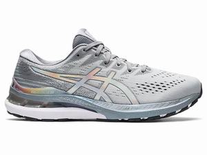 Asics GEL-KAYANO 28 PLATINUM Men's Running Shoes White / Grey | RTP385716