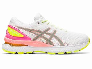 Asics GEL-NIMBUS 22 LITE-SHOW Women's Running Shoes White / Orange / Coral | DMF950762