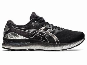 Asics GEL-NIMBUS 23 PLATINUM Men's Running Shoes Black / Silver | JGC341280