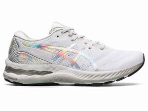 Asics GEL-NIMBUS 23 PLATINUM Women's Running Shoes Grey | VIU059386