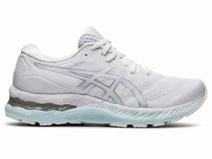 Asics GEL-NIMBUS 23 Women's Running Shoes White / Silver | GYT926780