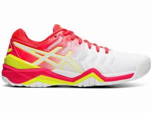 Asics GEL-RESOLUTION 7 Women's Tennis Shoes White / Pink | HAO947265