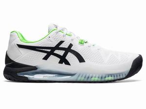 Asics GEL-RESOLUTION 8 (2E) Men's Tennis Shoes White / Green | HUY450391