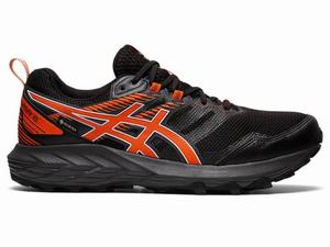 Asics GEL-SONOMA 6 G-TX Men's Trail Running Shoes Black / Gold / Orange | EXU607594
