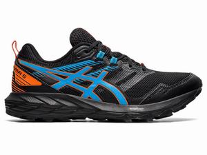 Asics GEL-SONOMA 6 Men's Trail Running Shoes Black / Light Turquoise | UWH594726