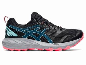 Asics GEL-SONOMA 6 Women's Trail Running Shoes Black / Deep Turquoise | VDC817694