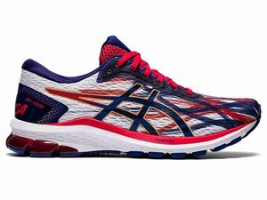 Asics GT-1000 9 Men's Running Shoes White / Blue | RWV152087