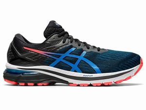 Asics GT-2000 9 (2E) Men's Running Shoes Black / Blue | OXD706843