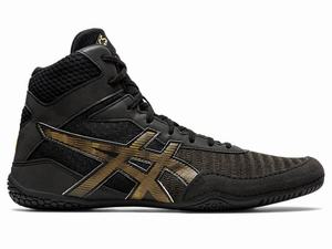 Asics MATCONTROL 2 L.E. LITE-SHOW Men's Wrestling Shoes Black / Gold / Brown | KBS691370